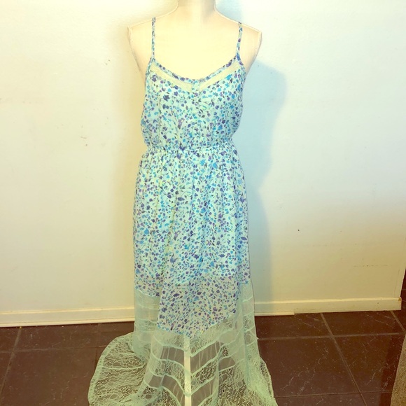 Candie's Dresses & Skirts - Candie’s- Mint green floral maxi dress